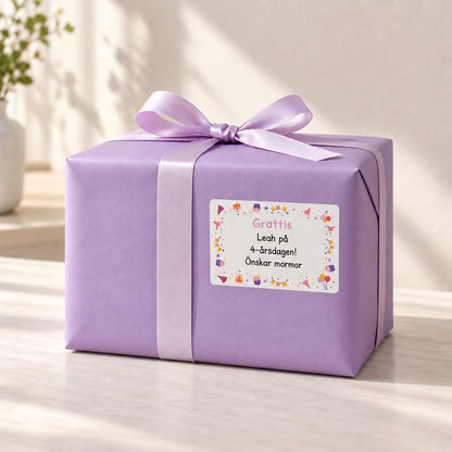 Labels Verjaardag - 40 x 60 mm (125 stuks)